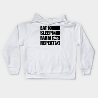 Farmer - Eat Sleep Farm Repeat Kids Hoodie